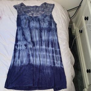 Forever 21 Navy Tie-Dye Mini Dress